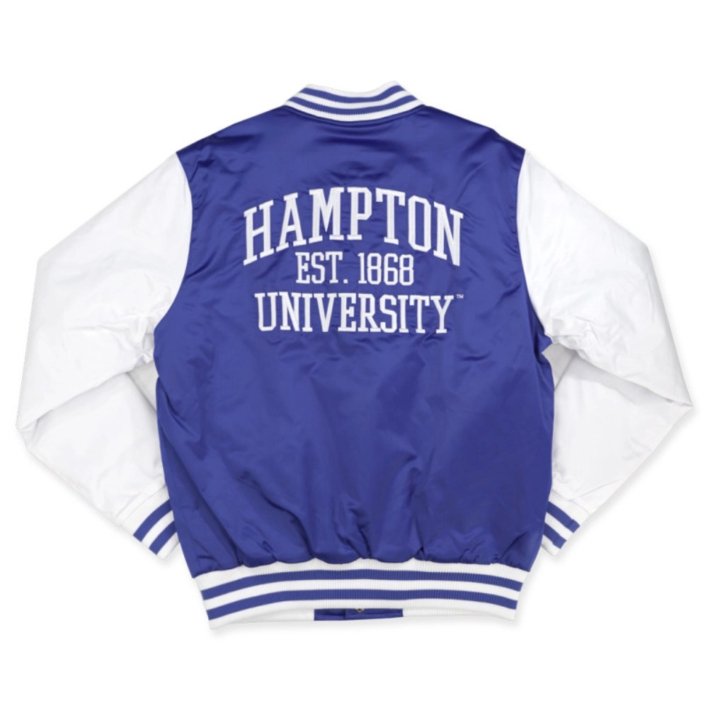 Alternative view of Hampton Pirates University Baseball Full-Snap Satin Jacket