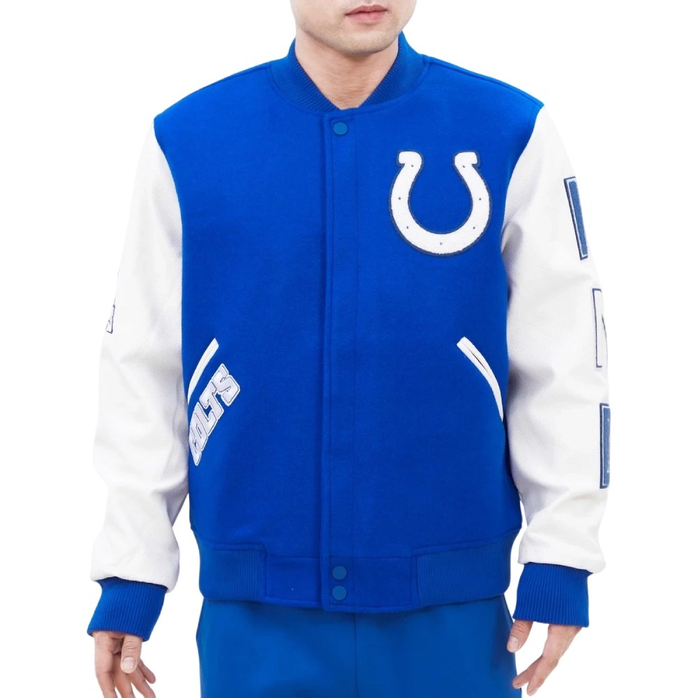 Indianapolis Colts Classic Wool/Leather Varsity Jacket