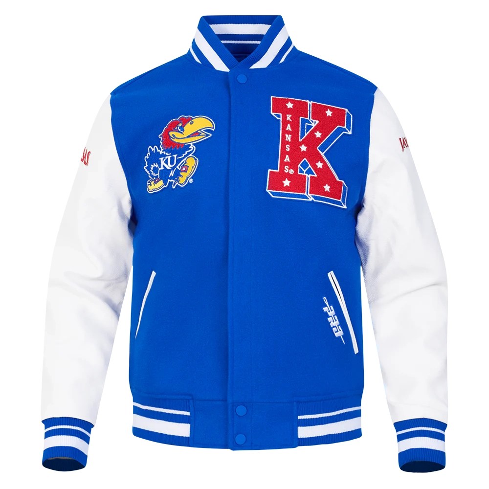 Kansas Jayhawks Classic Wool/Leather Varsity Jacket