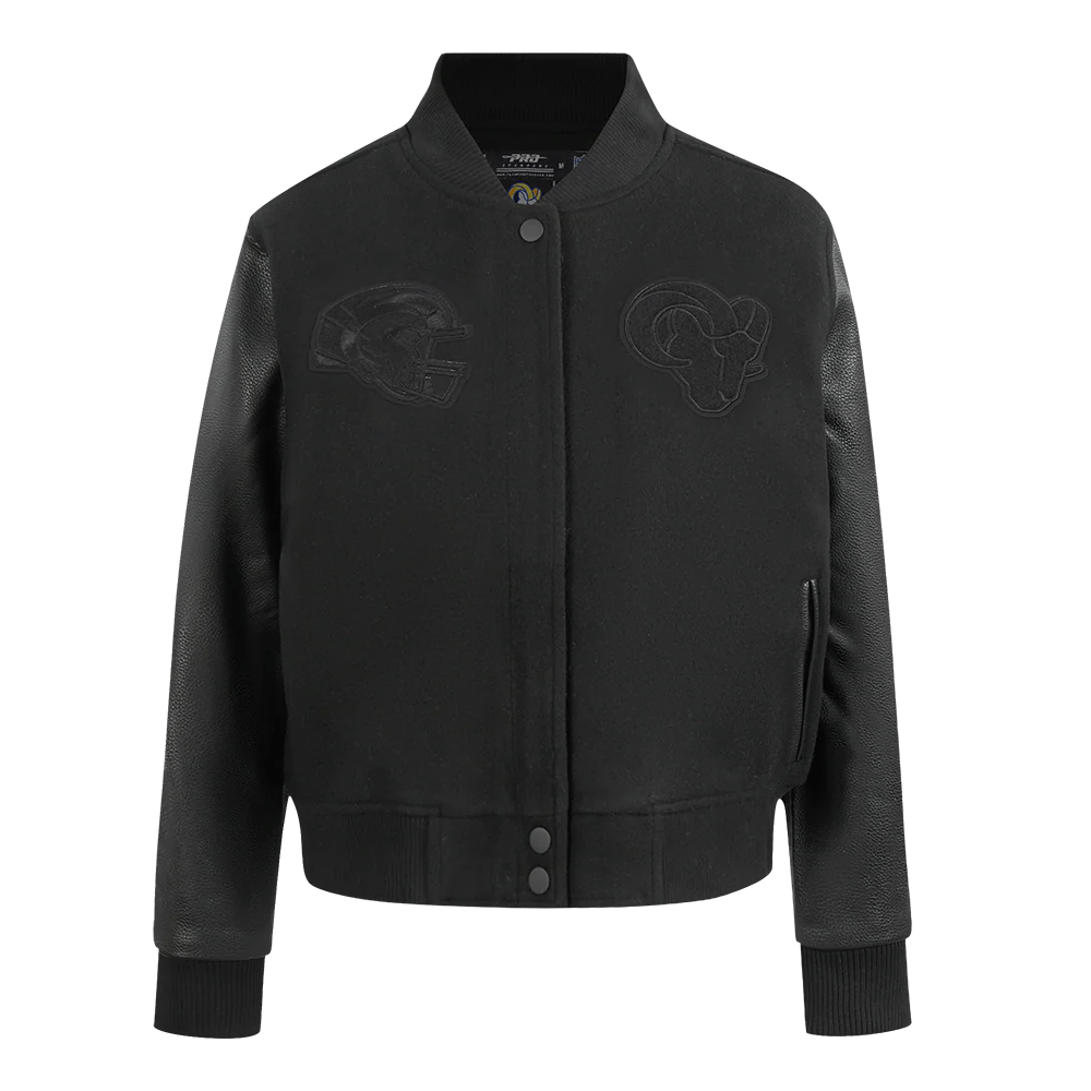 Los Angeles Rams Women's Triple Black Varsity Jacket