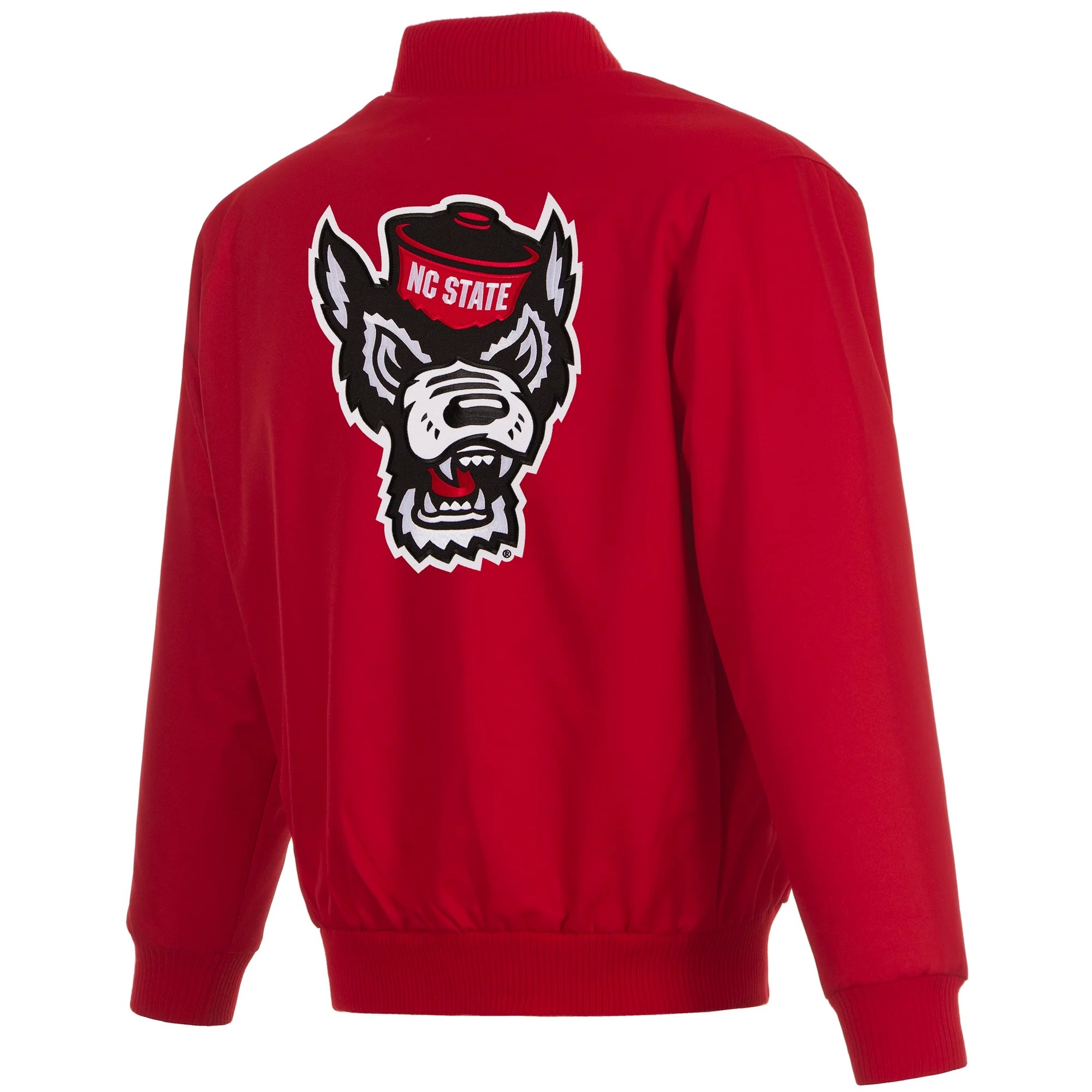 Alternative view of NC State Wolfpack One Color Red Varsity Jacket