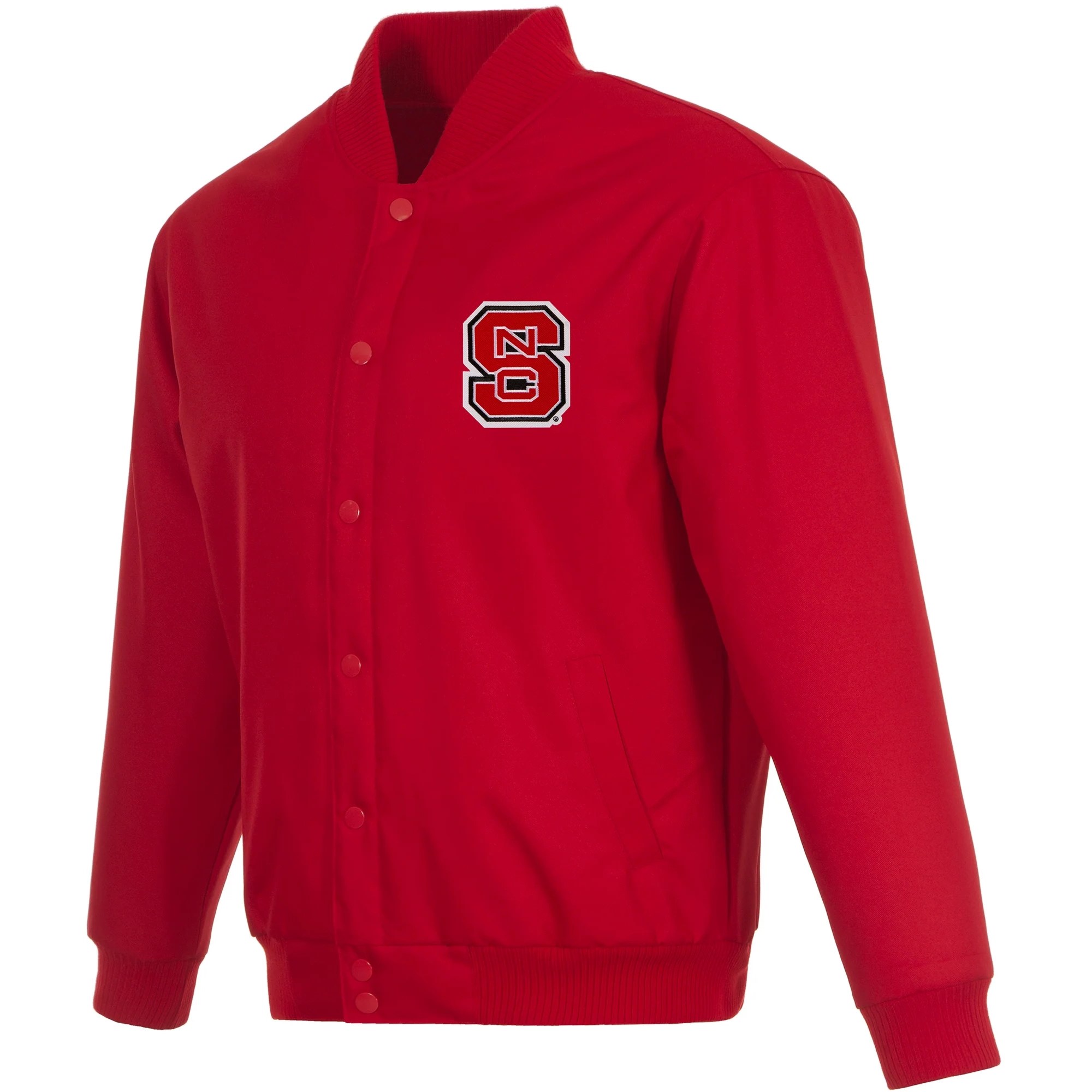 NC State Wolfpack One Color Red Varsity Jacket