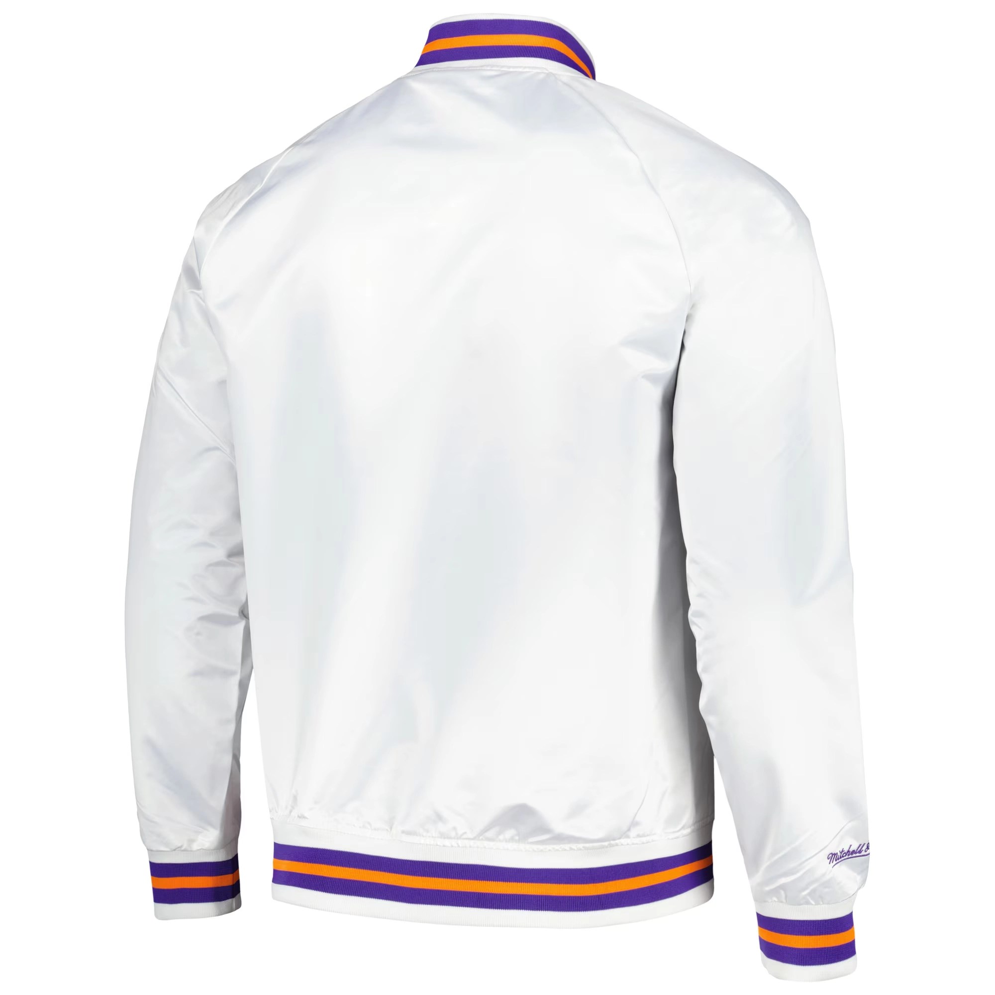 Alternative view of Phoenix Suns Classics Throwback Wordmark White Satin Jacket
