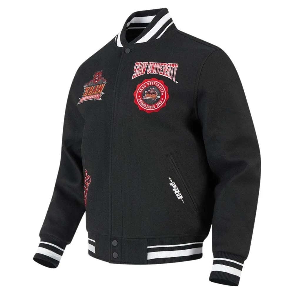 Alternative view of Shaw Bears Classic Black Wool Varsity Jacket
