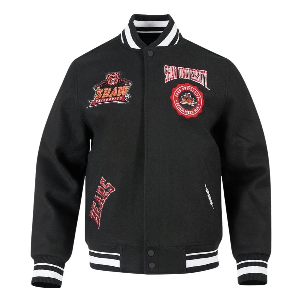 Shaw Bears Classic Black Wool Varsity Jacket