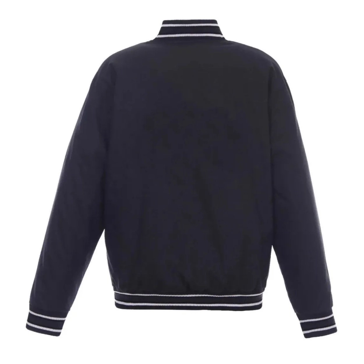 Alternative view of Toronto Maple Leafs Front-Hit Navy Polyester Varsity Jacket