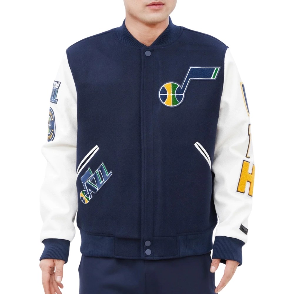 Utah Jazz Classic Wool/Leather Varsity Jacket