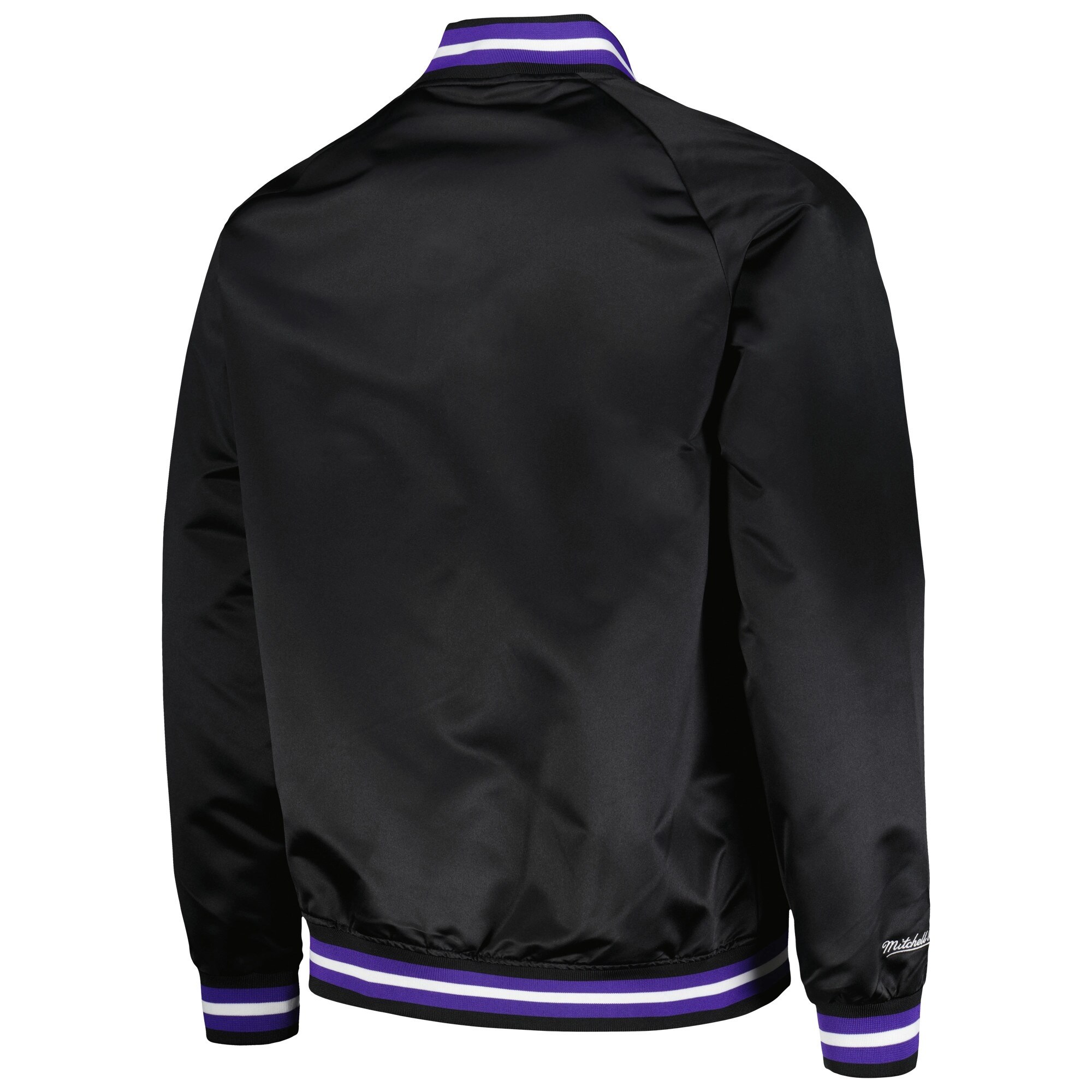 Alternative view of Utah Jazz Classics Throwback Wordmark Black Satin Jacket