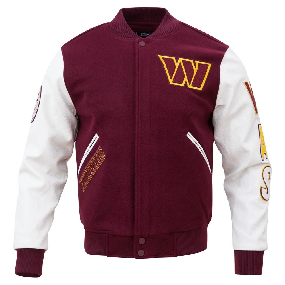 Washington Commanders Classic Wool/Leather Varsity Jacket