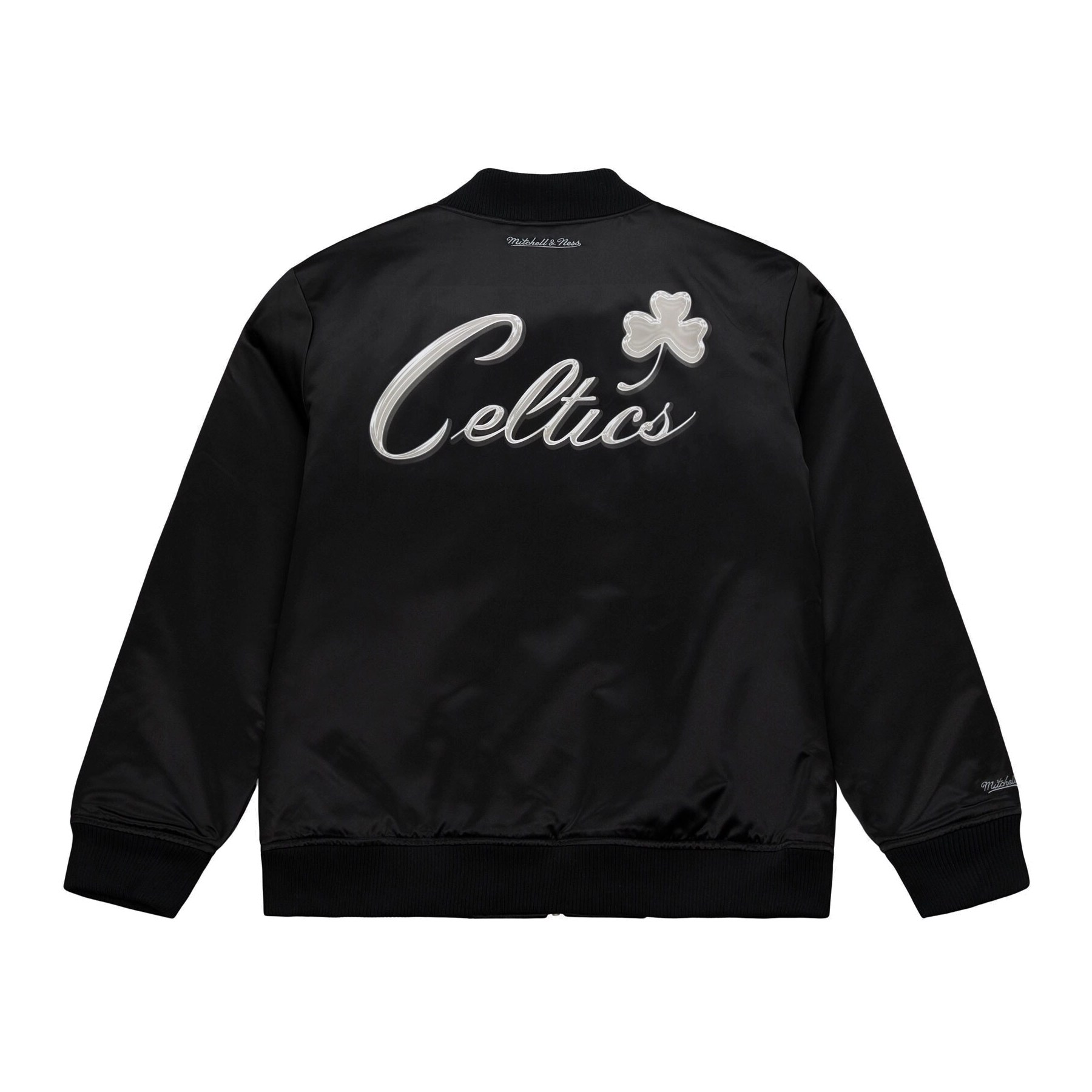 Alternative view of Boston Celtics Chrome Black Bomber Jacket