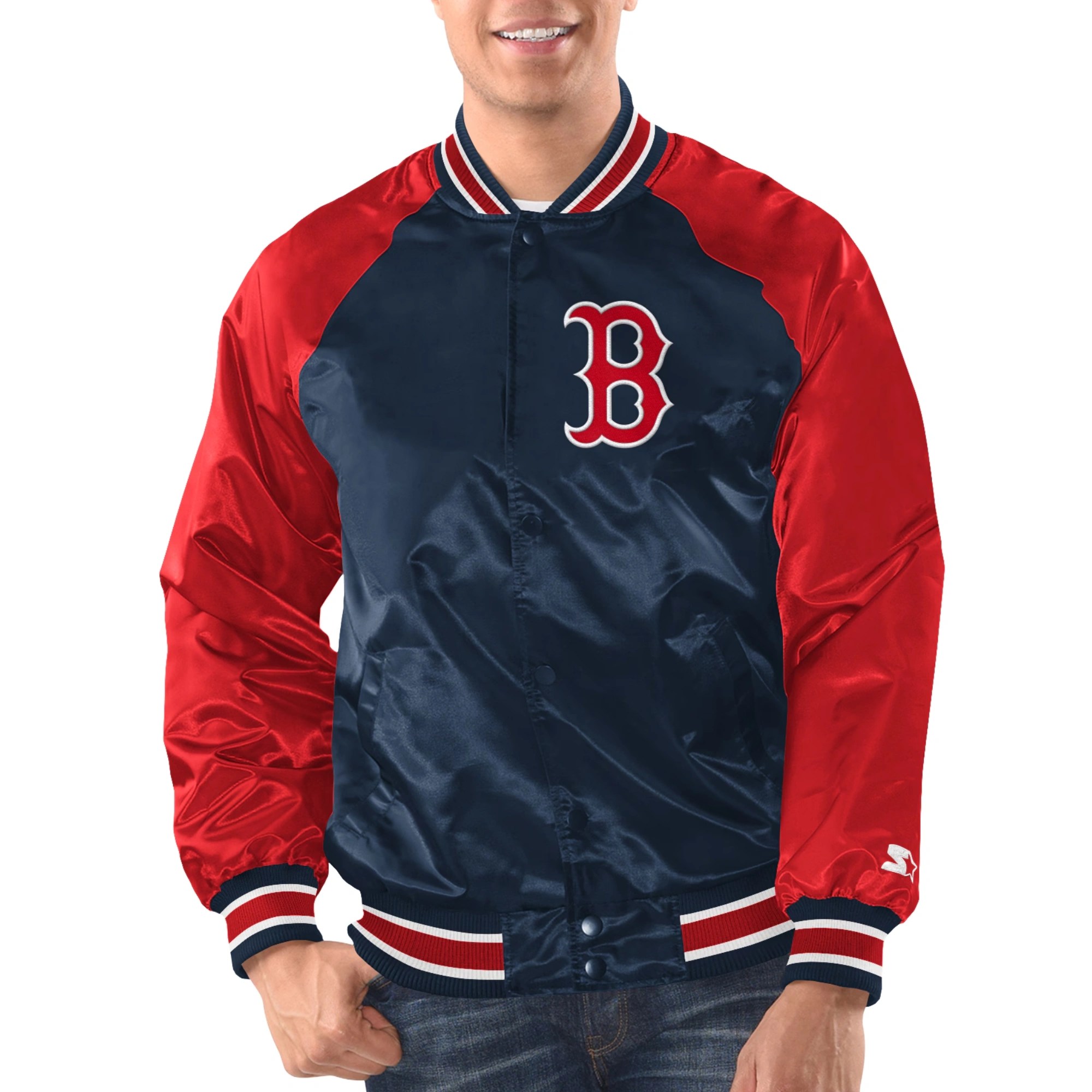 Boston Red Sox Blitz Navy/Red Polyester Jacket
