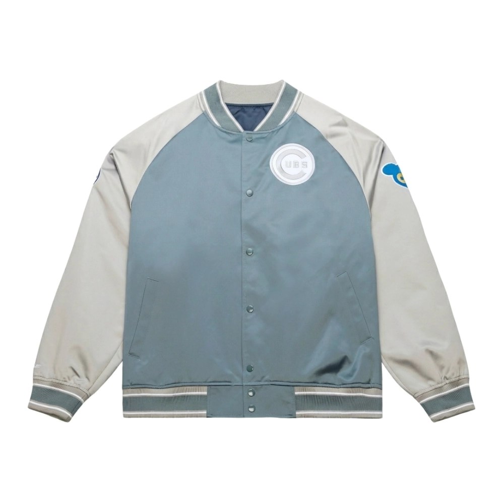 Chicago Cubs Thunderstorm Gray/Silver Polyester Jacket