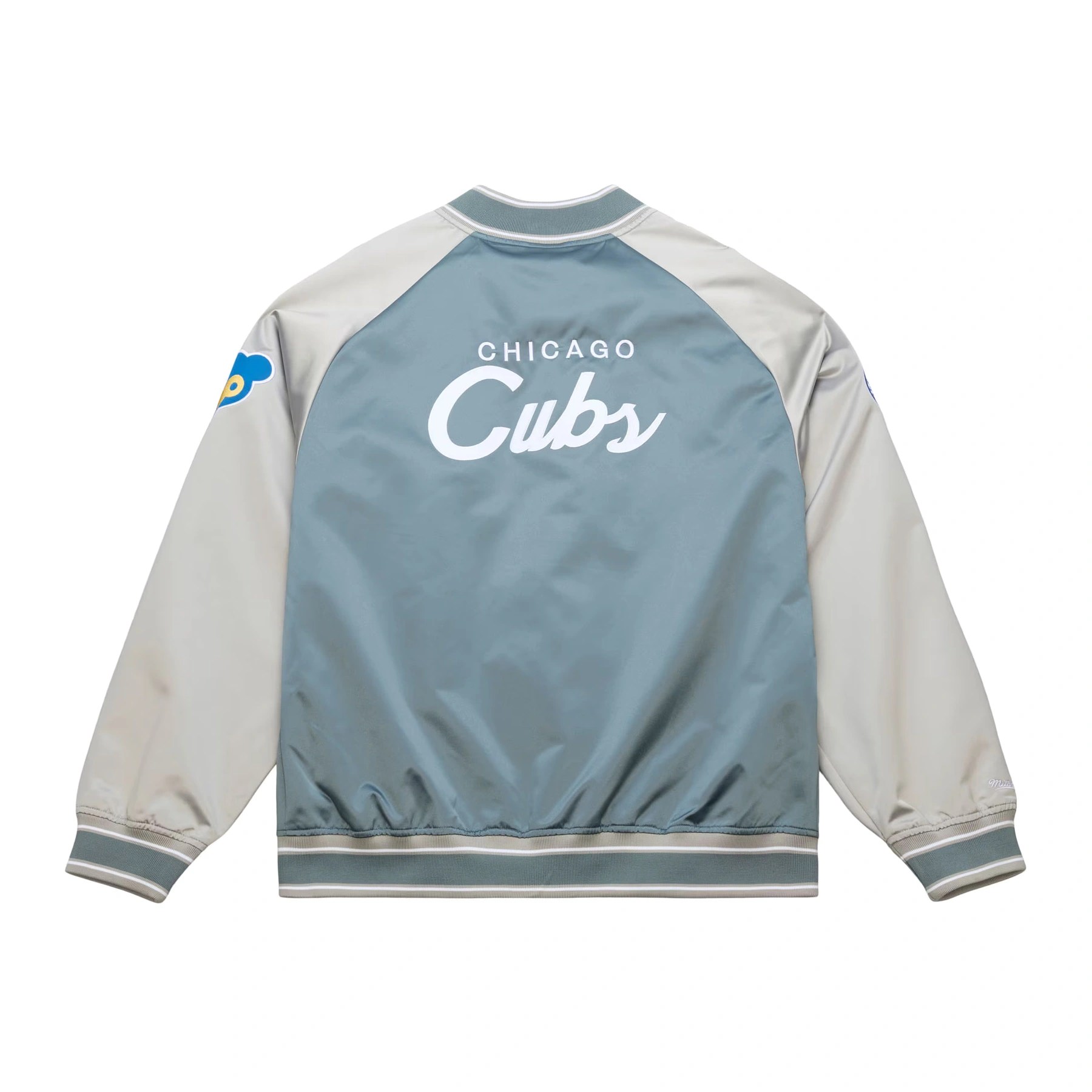 Alternative view of Chicago Cubs Thunderstorm Gray/Silver Polyester Jacket