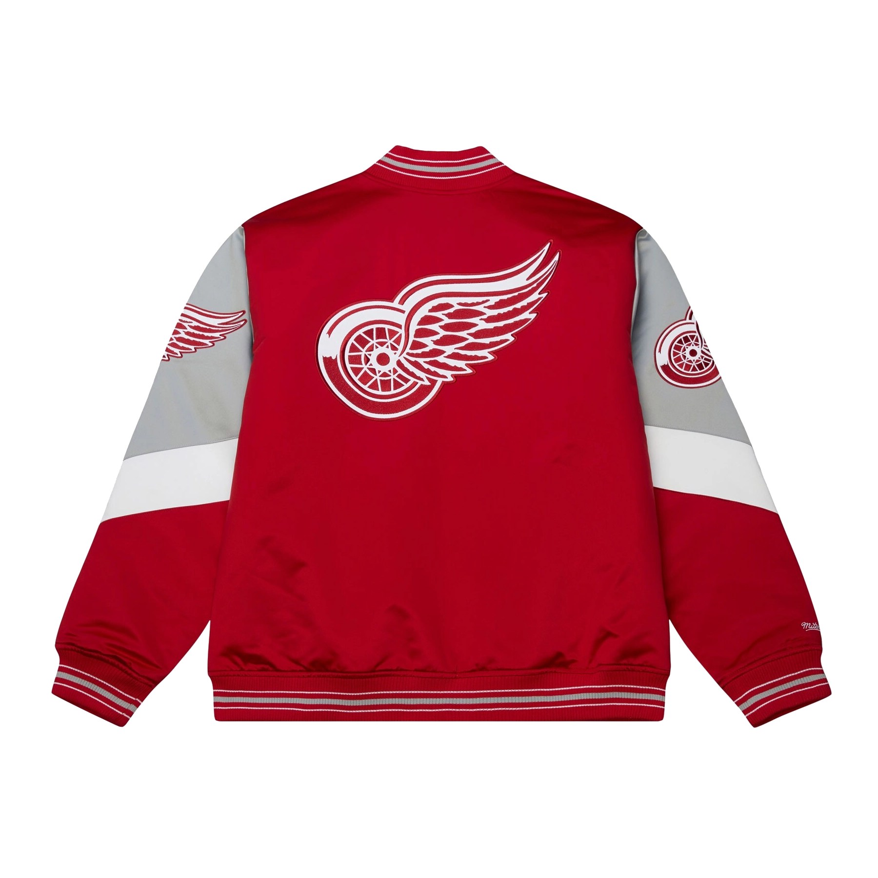 Alternative view of Detroit Red Wings Throwback Current Red Satin Jacket