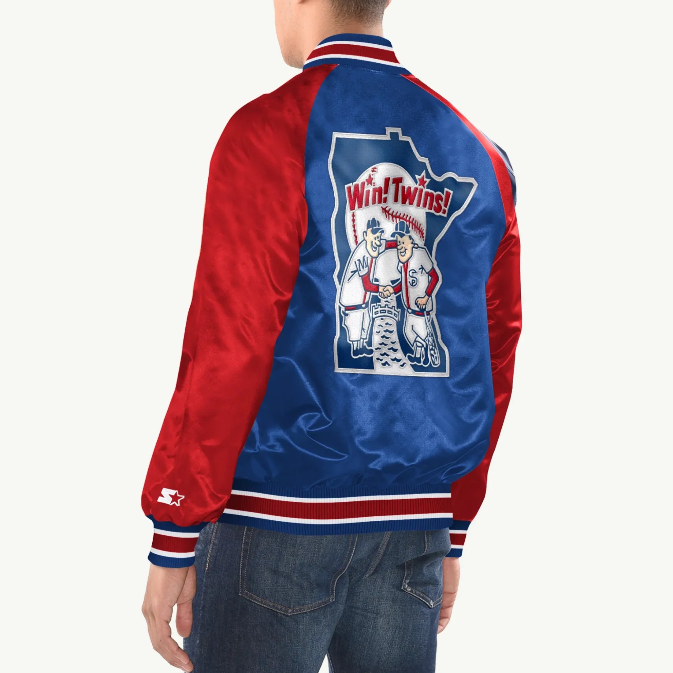 Alternative view of Minnesota Twins Inductee Blue/Red Polyester Jacket