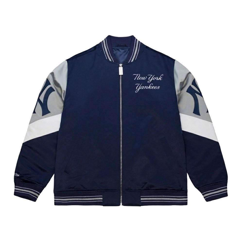 New York Yankees Throwback Current Navy Satin Jacket