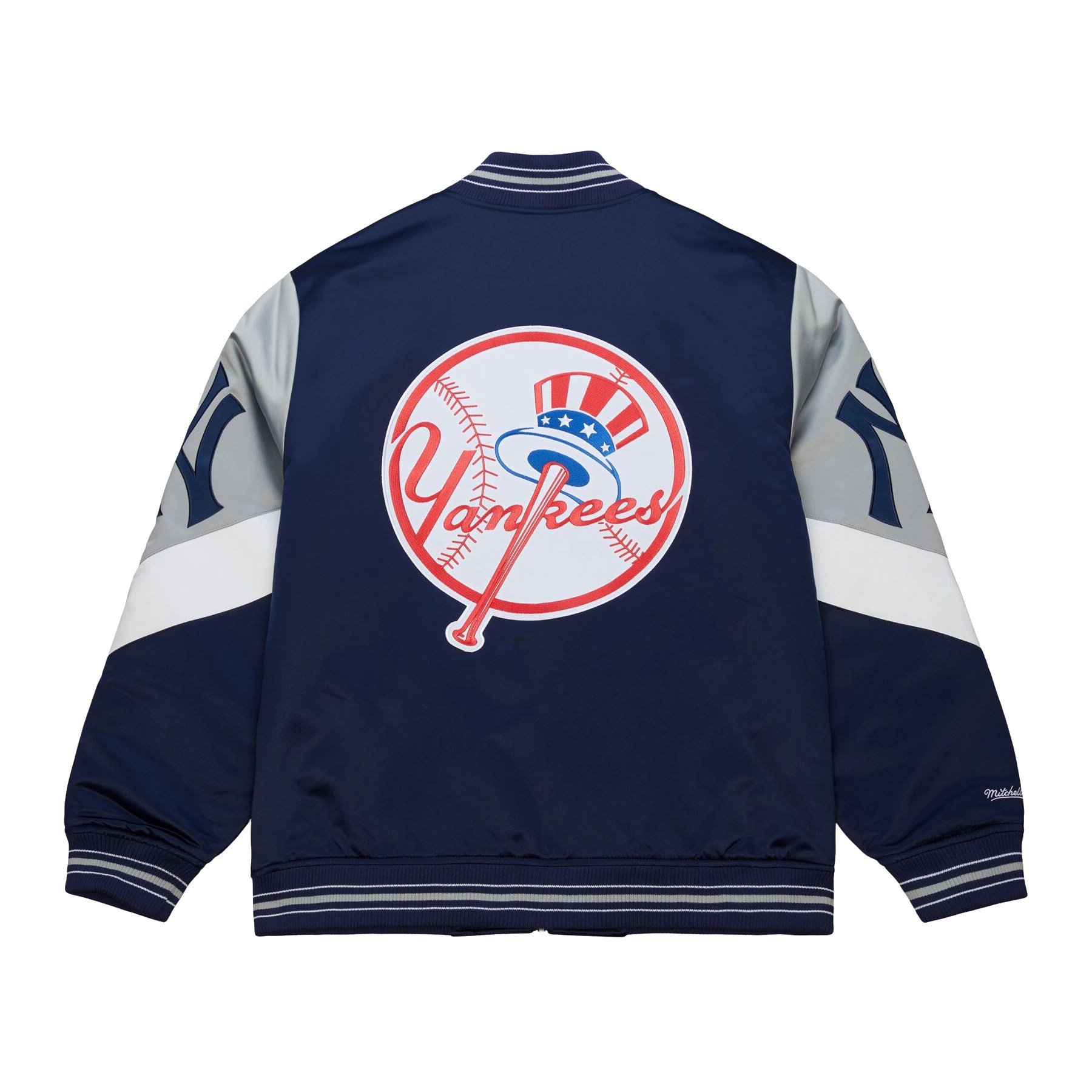 Alternative view of New York Yankees Throwback Current Navy Satin Jacket
