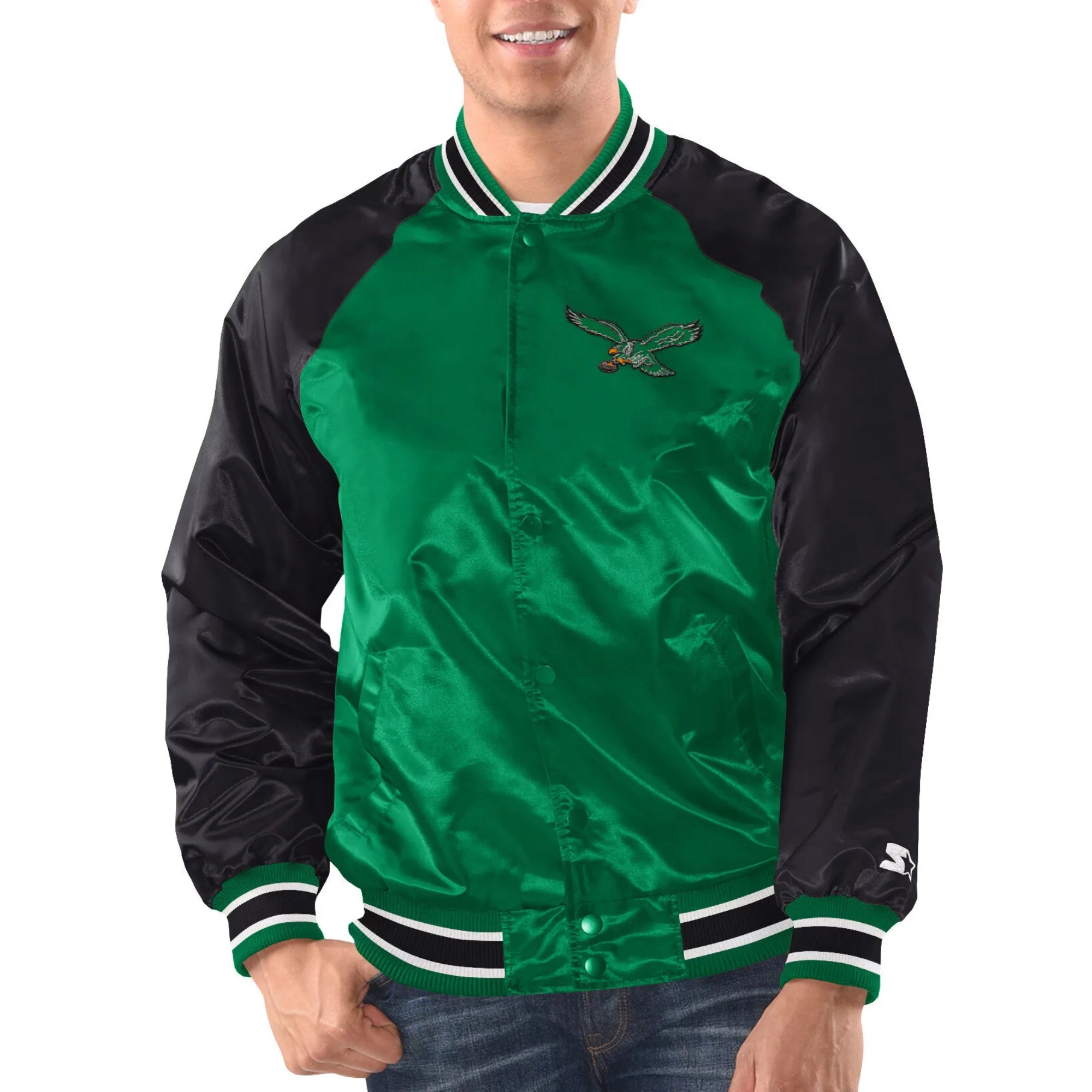 Philadelphia Eagles Inductee Green/Black Polyester Jacket