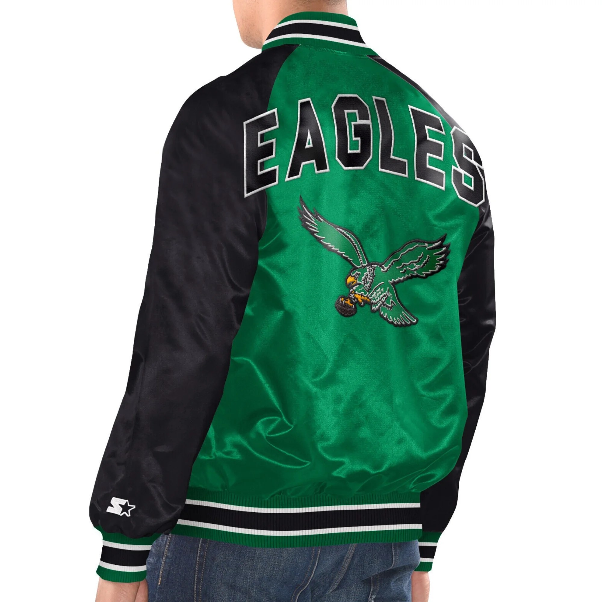 Alternative view of Philadelphia Eagles Inductee Green/Black Polyester Jacket