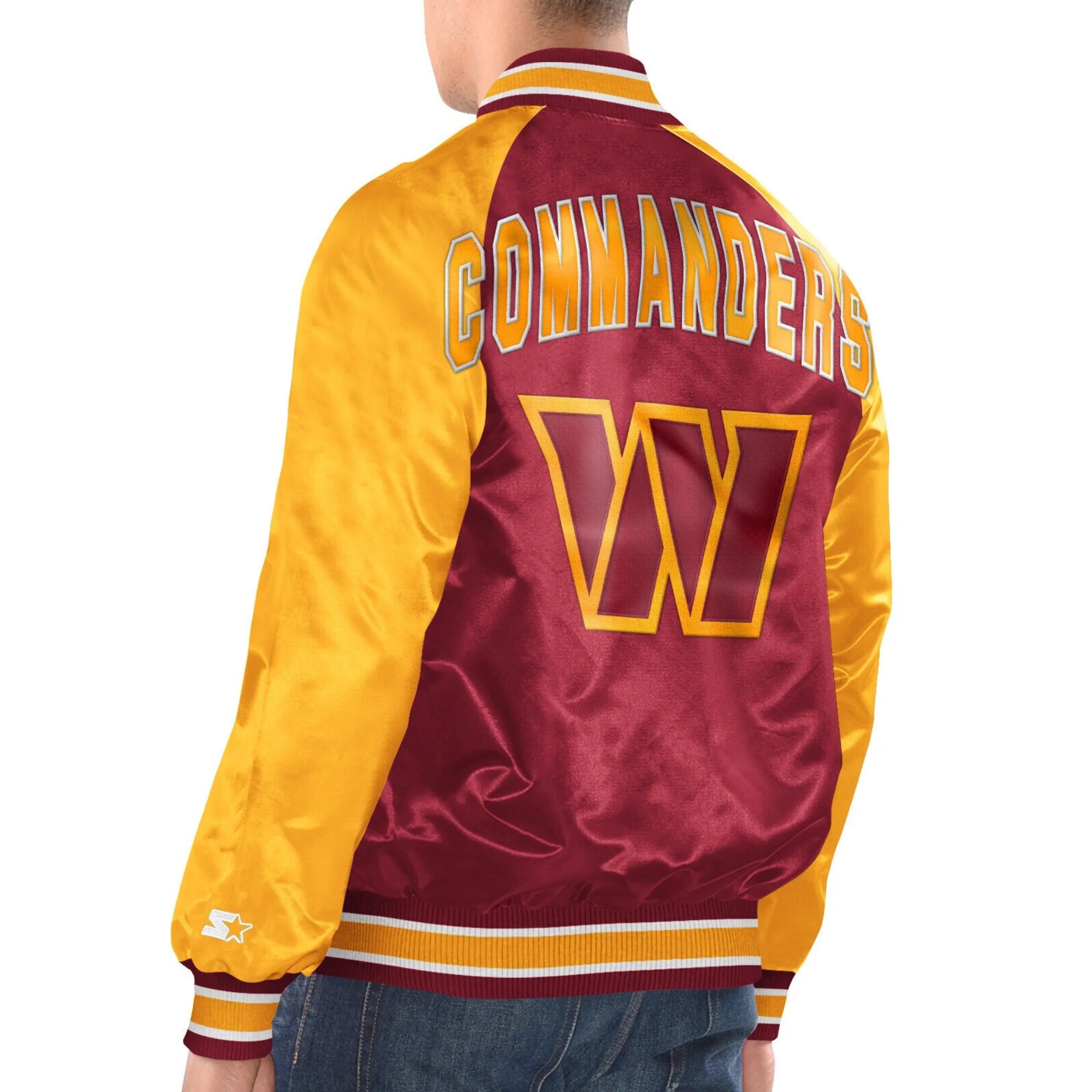 Alternative view of Washington Commanders Inductee Burgundy/Gold Polyester Jacket