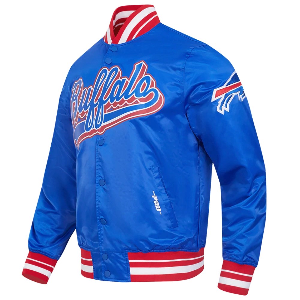 Alternative view of Buffalo Bills Script Tail Royal Blue Satin Jacket