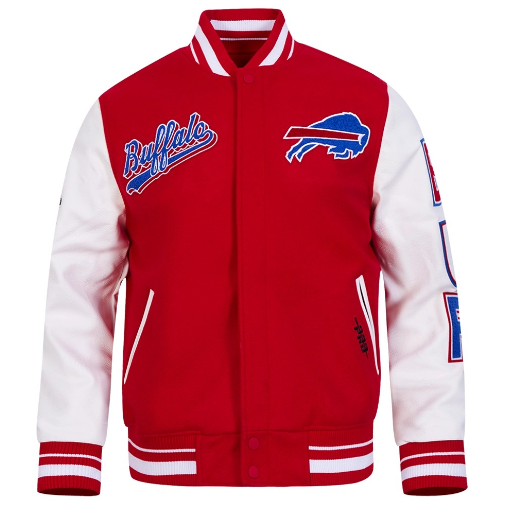 Buffalo Bills Script Tail Wool/Leather Jacket