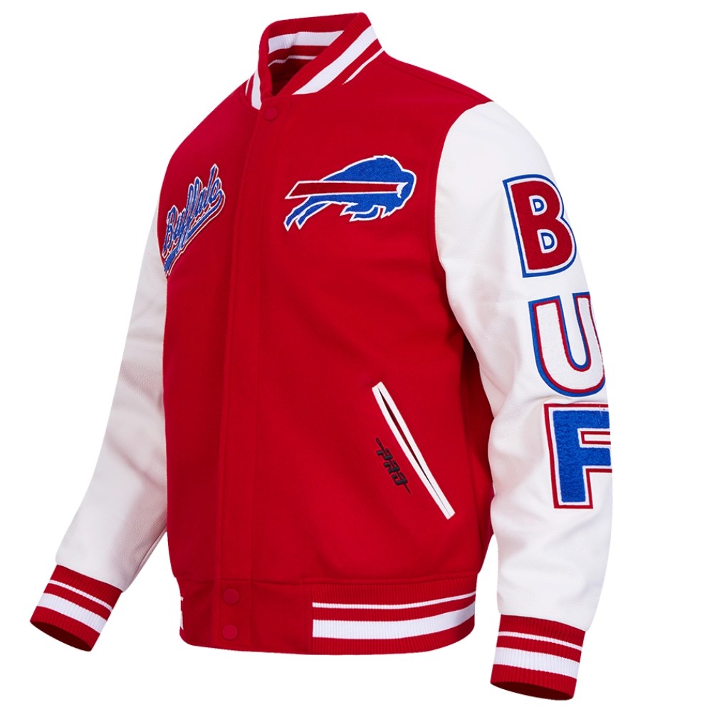 Alternative view of Buffalo Bills Script Tail Wool/Leather Jacket