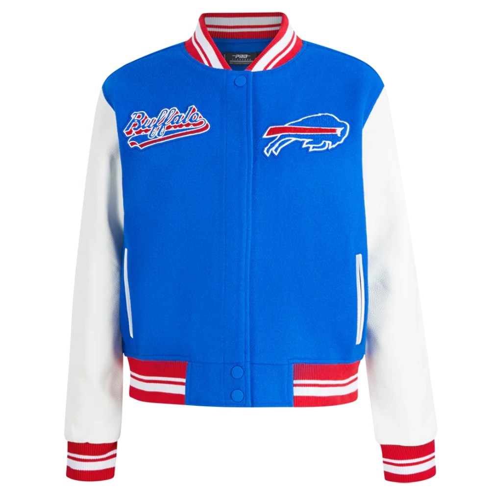 Buffalo Bills Script Tail Women's Wool/Leather Jacket
