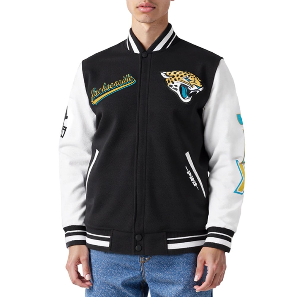 Jacksonville Jaguars Script Tail Wool/Leather Jacket