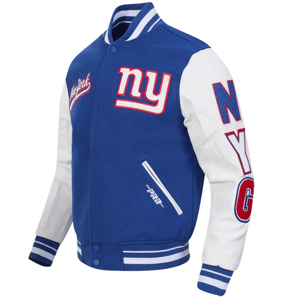Alternative view of New York Giants Script Tail Wool/Leather Jacket
