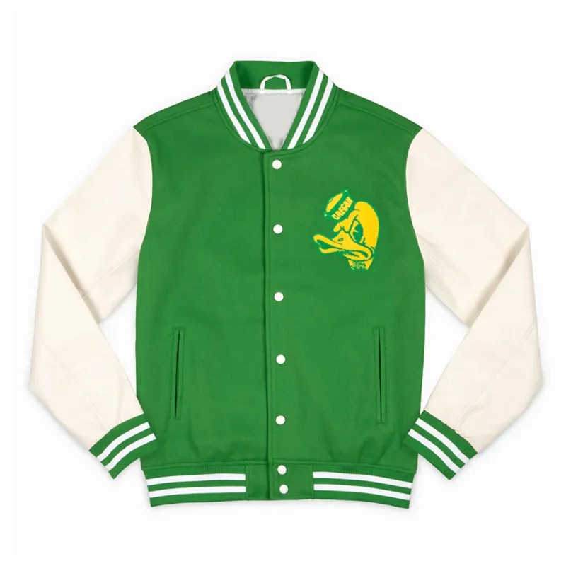Oregon Ducks Green Wool/Leather Jacket