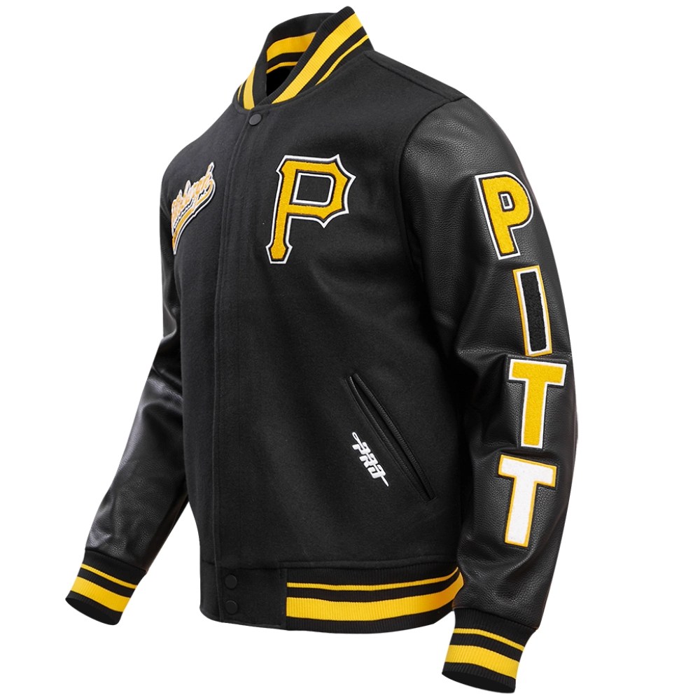 Alternative view of Pittsburgh Pirates Script Tail Wool/Leather Jacket