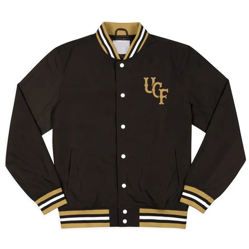 UCF Knights Script Black Satin Jacket