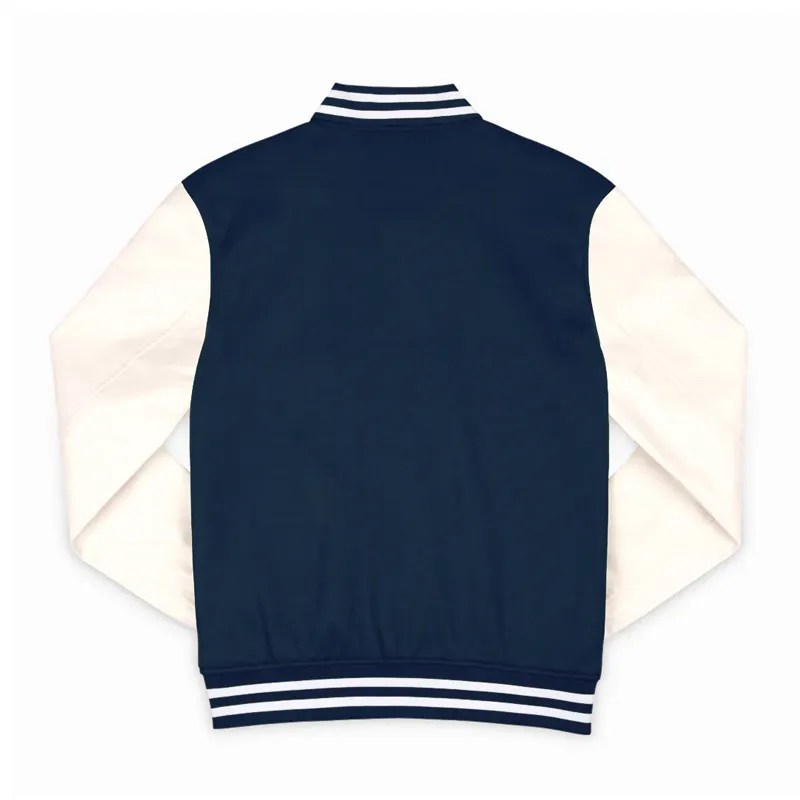 Alternative view of Uconn Huskies Navy Wool/Leather Jacket