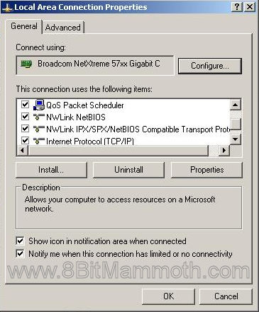 How To Add and Configure the IPX/SPX/NetBIOS Compatible Protocol