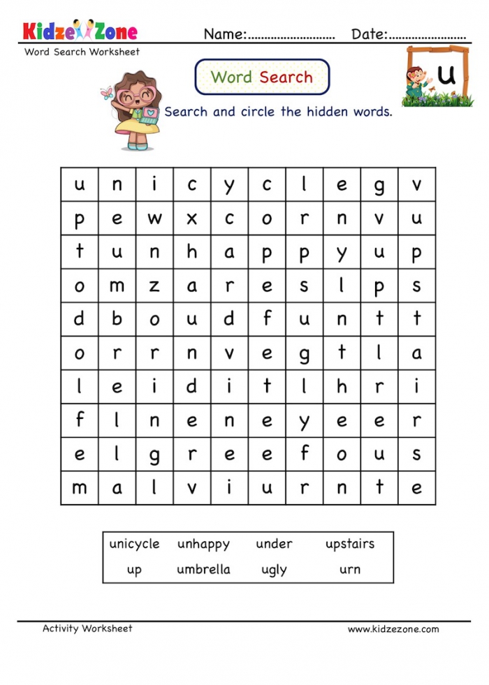 If you've been looking for a specific word that describes that strange thrill after meet. Long U Word Search Worksheets 99worksheets