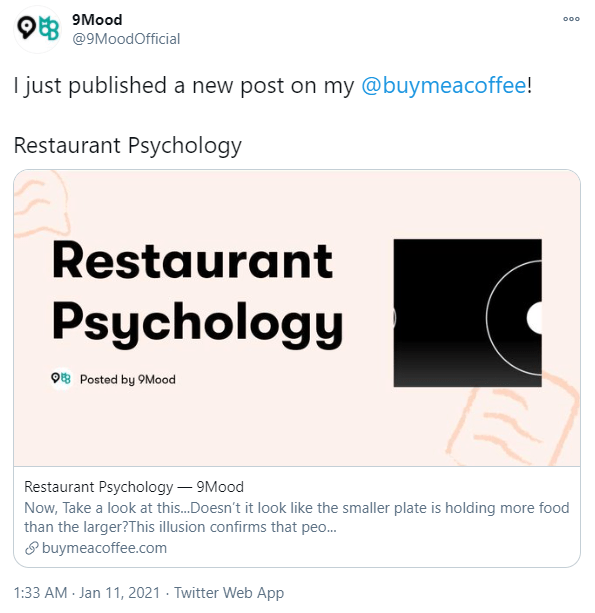 Make a link preview snippet Tweet