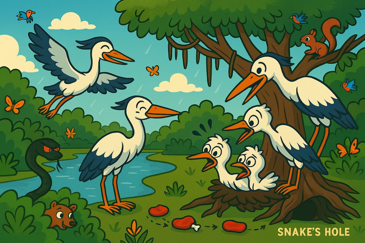 The-Foolish-Heron-and-the-Mongoose