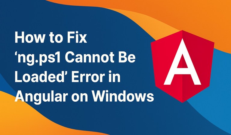 [Solved] ‘ng.ps1 Cannot Be Loaded’ Error in Angular for ng build