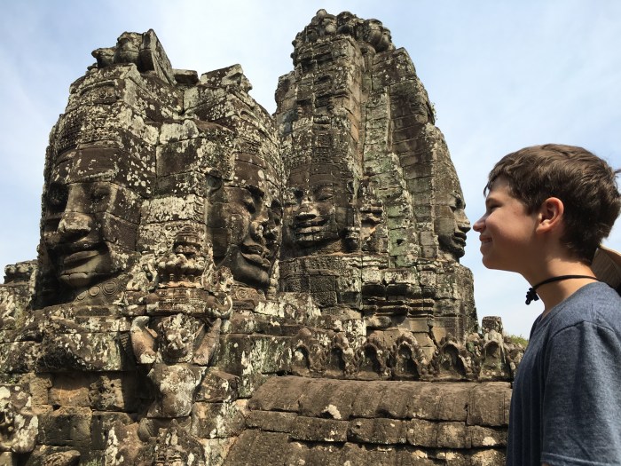 Bayon's famous faces