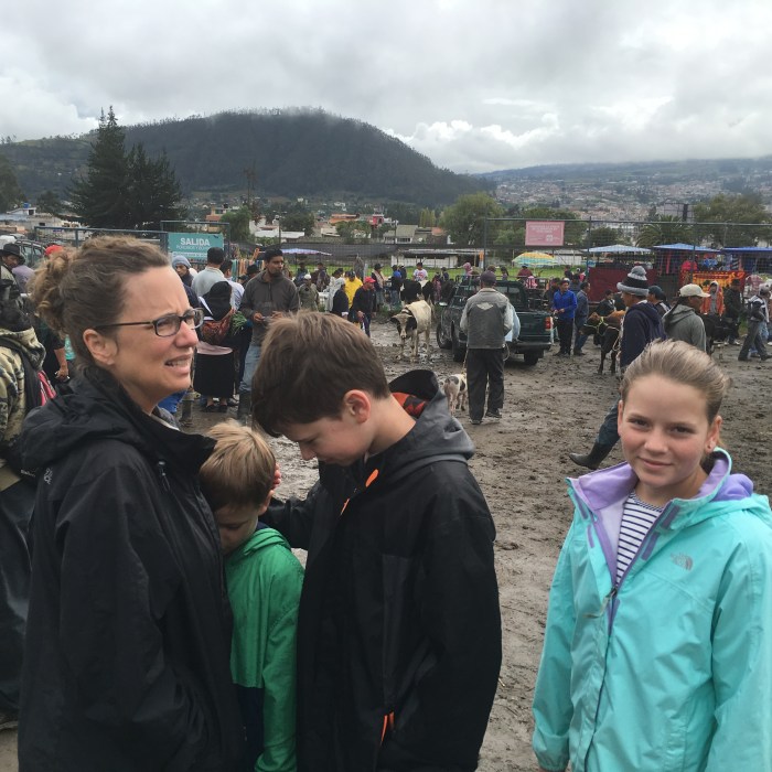 I this picture about sums up the reaction of the kids to seeing up close where their food comes from