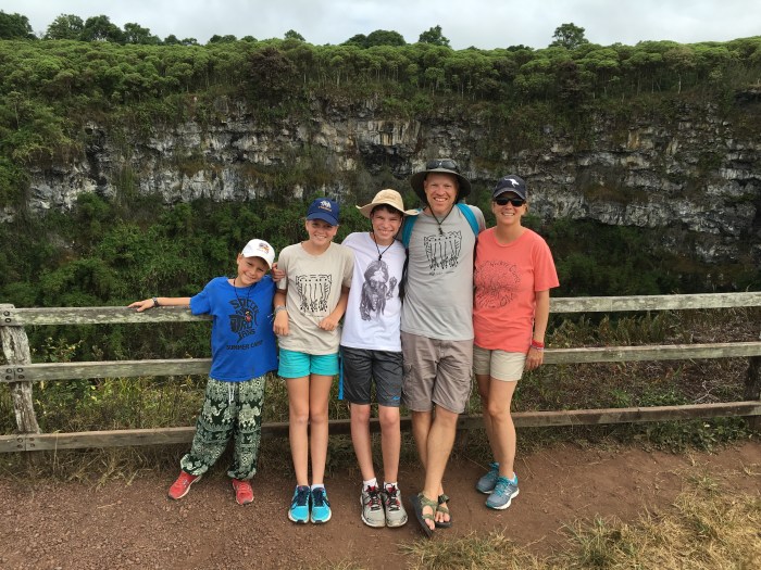 Los Gemelos - the twins - a set of two 30 meter deep sunken craters in the highlands of Santa Cruz island