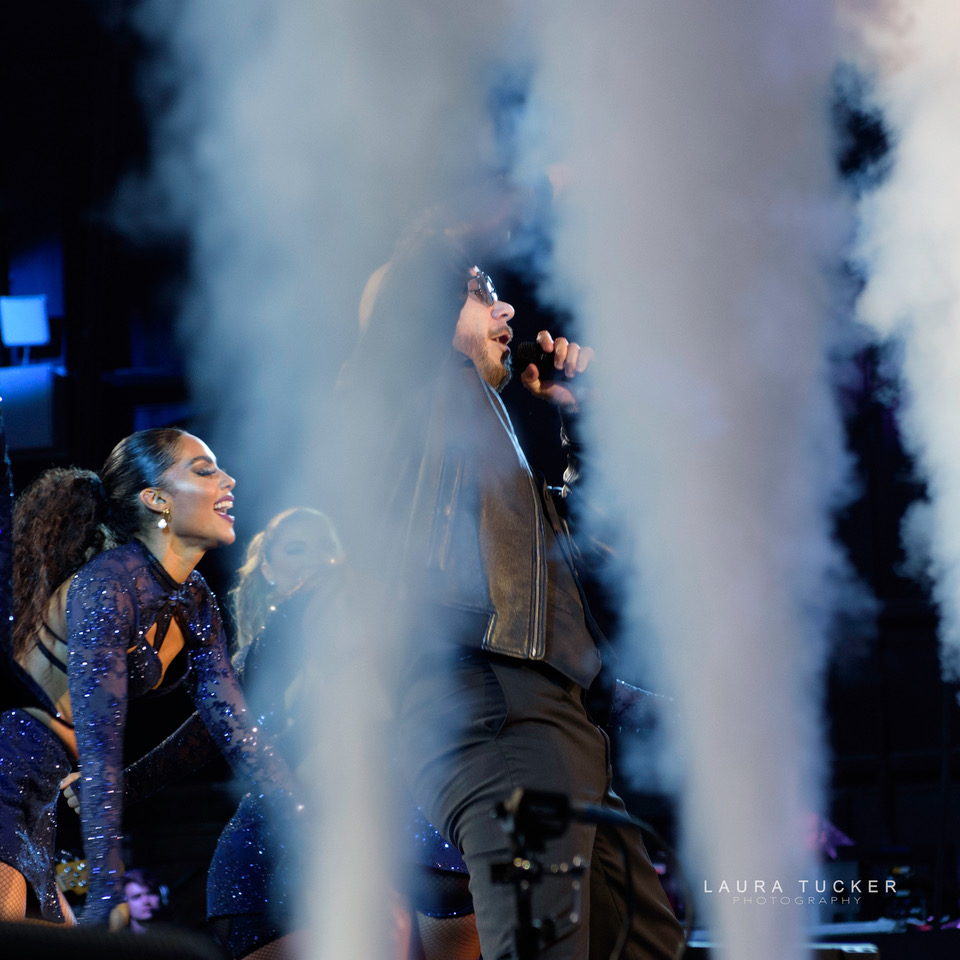 Pitbull performing at Hollywood Casino Amphitheatre in Saint Louis Saturday. Photo by Laura Tucker/ Laura Tucker Photography.