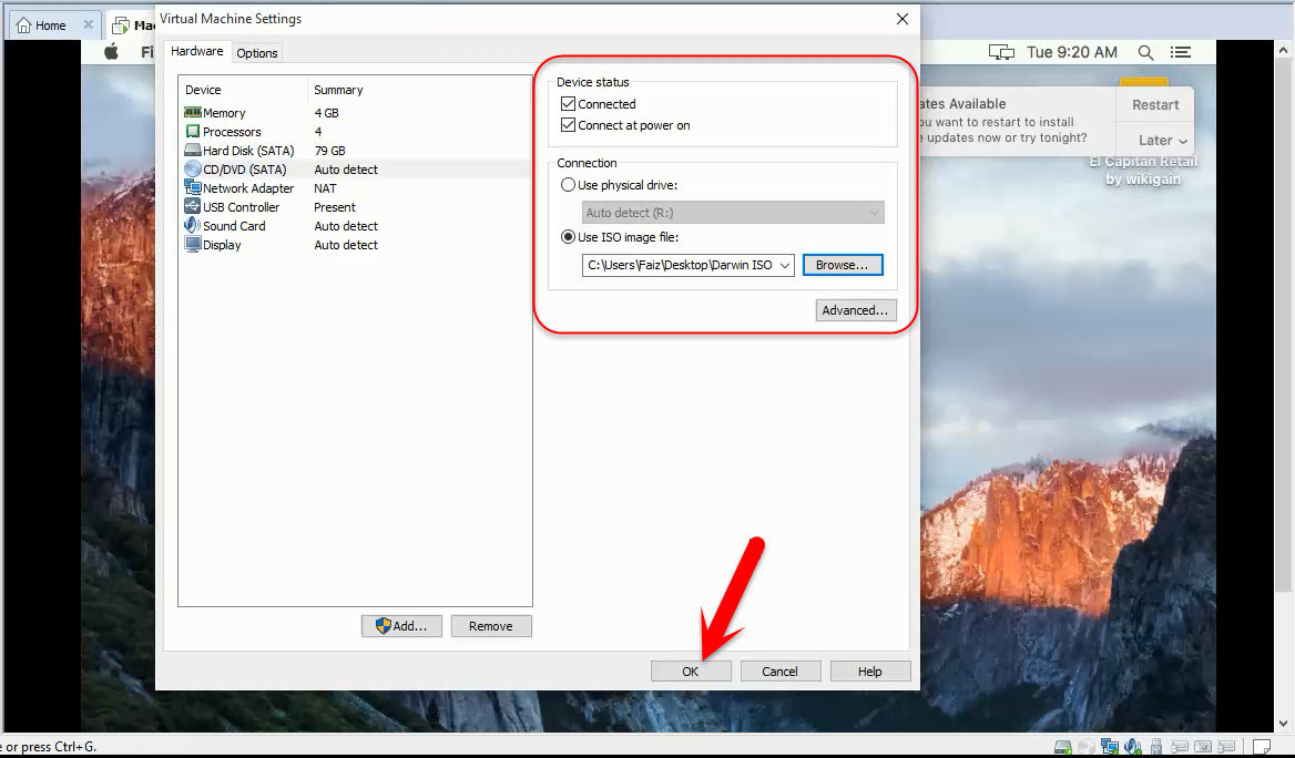 How to Install VMware Tools on Mac OS X El Capitan?