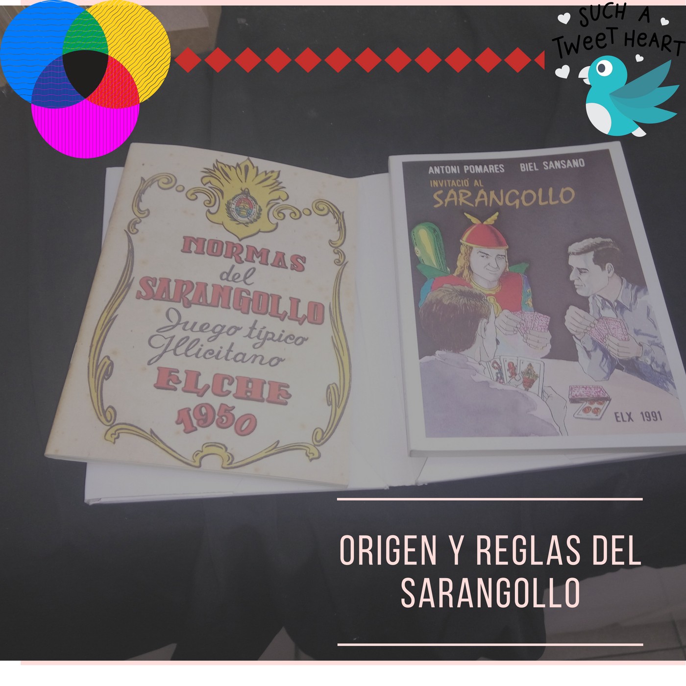 El libro “Invitació al sarangollo” contiene dos partes: uno de normas del juego junto a otro que nos habla del origen histórico del mismo