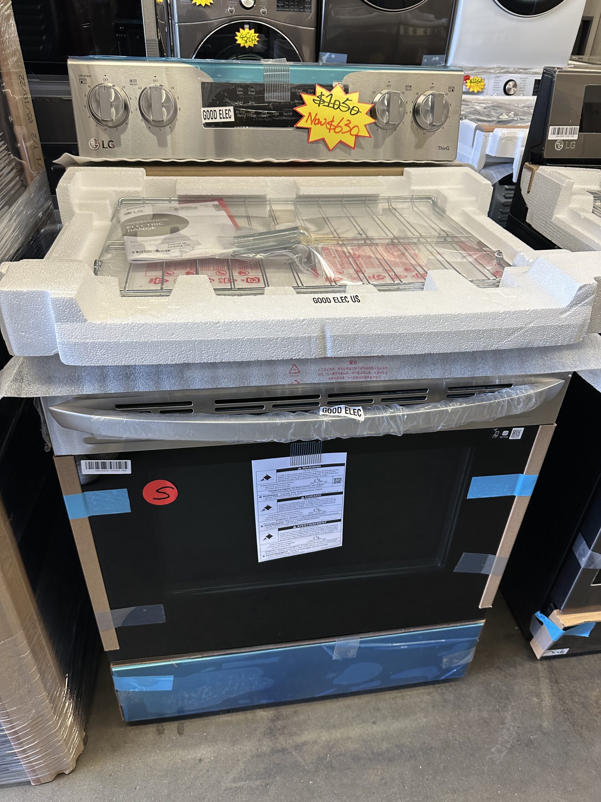 LG 30'' Convection Electric Range Oven in Stainless Steel Appliances