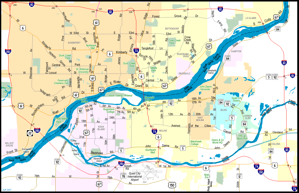 Quad Cities Map Of Unites States Usa Map States And Capitals List Quad City Map 
