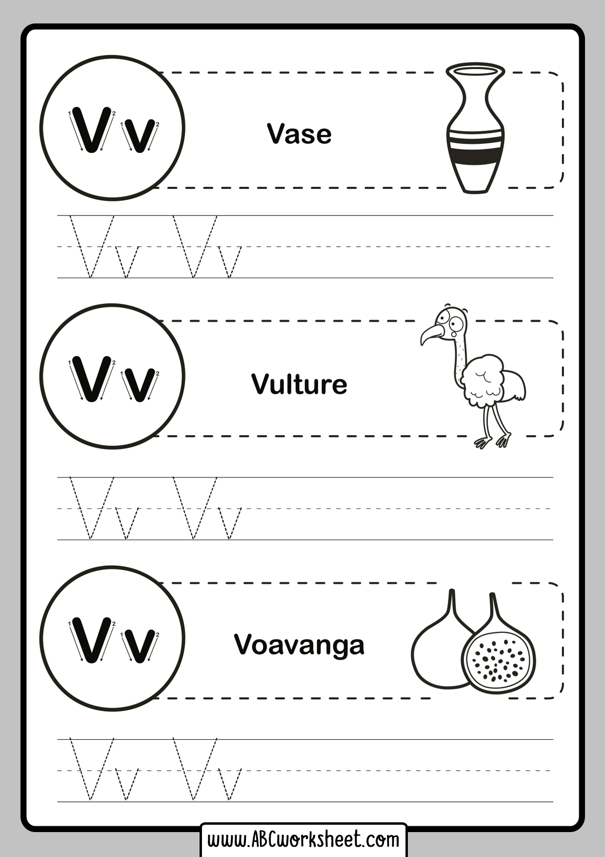 alphabet letters tracing worksheets