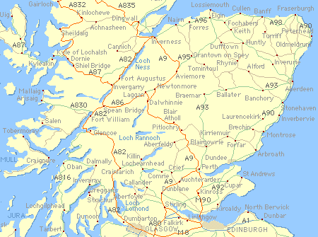 Scotland Tour Pitlochry To Inverness Travel Route Pitinv.