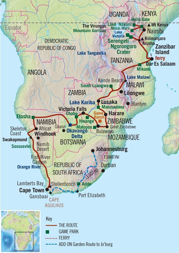 Serengeti Plain Physical Map Absolute Africa CS58 